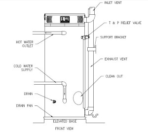 Laars U.H.E. high-efficiency condensing tank-style water heater