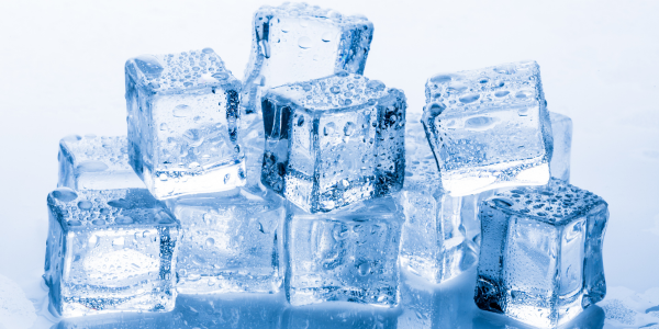 square ice cubes stacked 