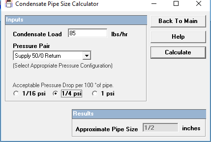 Steam Pipe Sizing