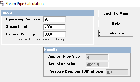 Image showing steam pipe calculations