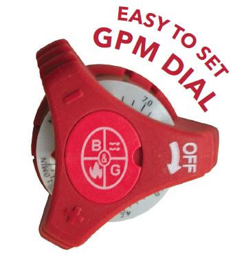 Easy to Set GPM dial