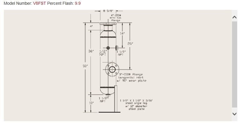 Medium and High Pressure Steam Flash Tank CAD Drawing 