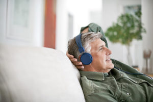 Man listening to music