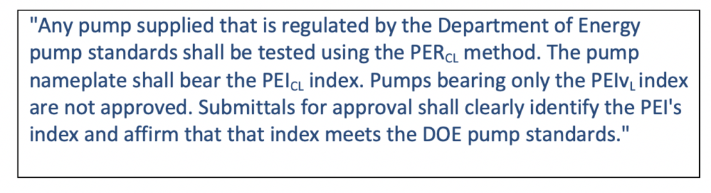 Energy Efficient Specification