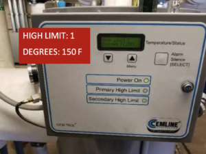 cemline secondary high limit set point