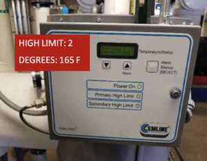 cemline secondary high limit set point