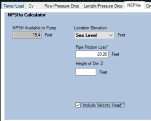 NPSHa Calculator