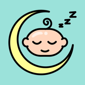 sleeping baby moon