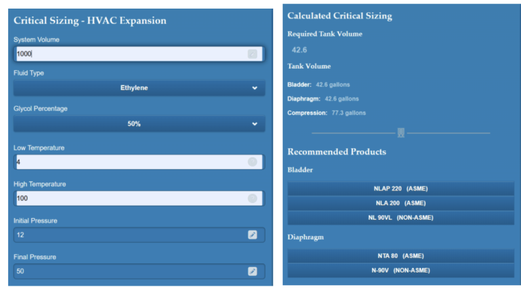 critical sizing hvac calculators